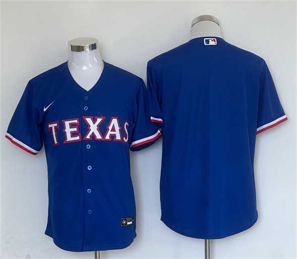 Mens Texas Rangers Blank Royal Cool Base Stitched Baseball Jersey